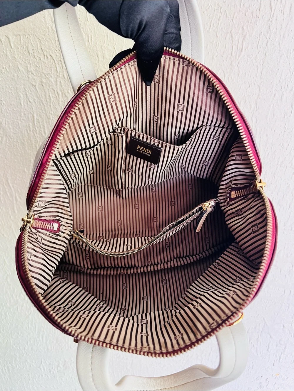 Fendi patent beige